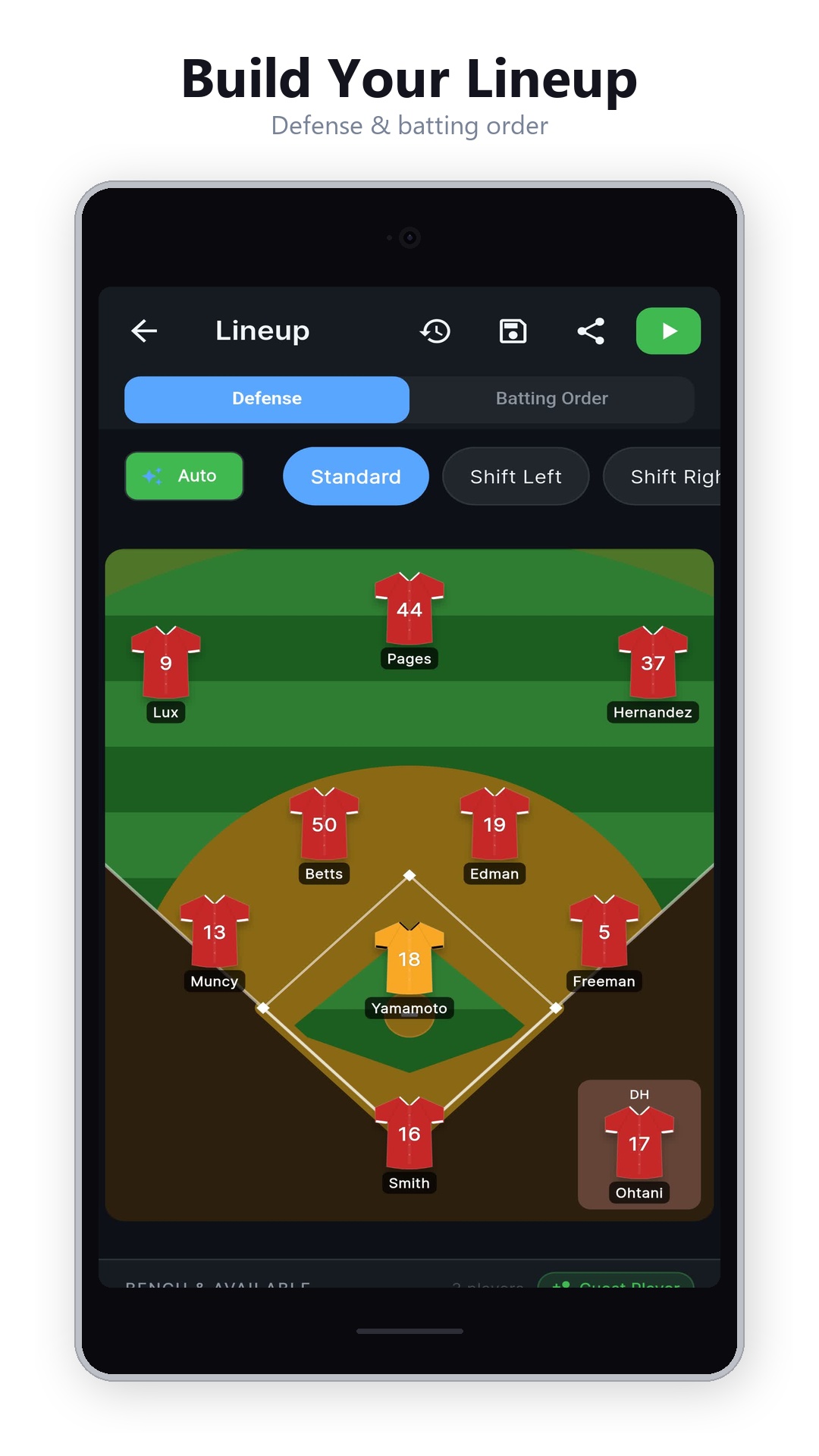 Lineup Builder