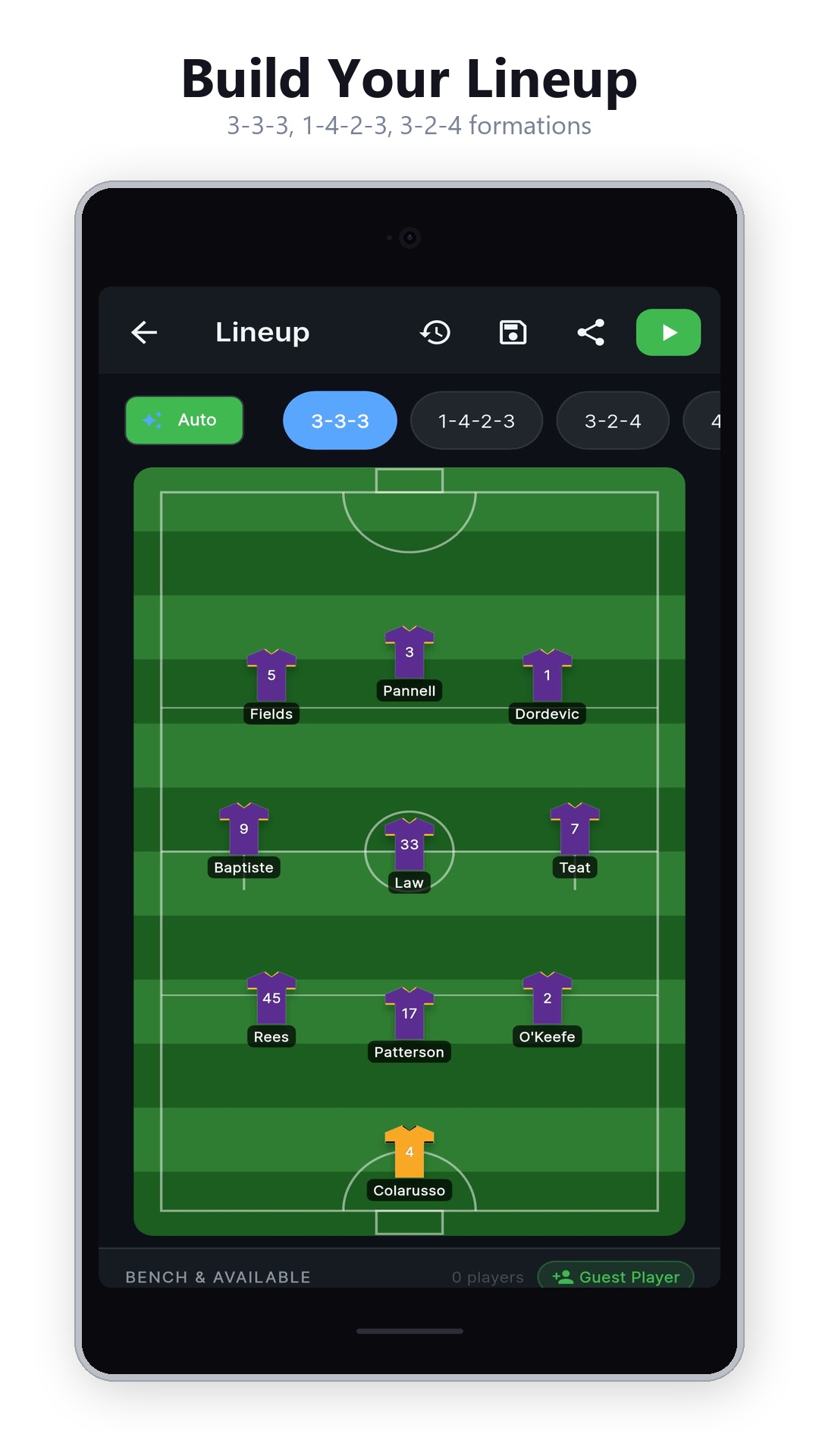 Lineup Builder