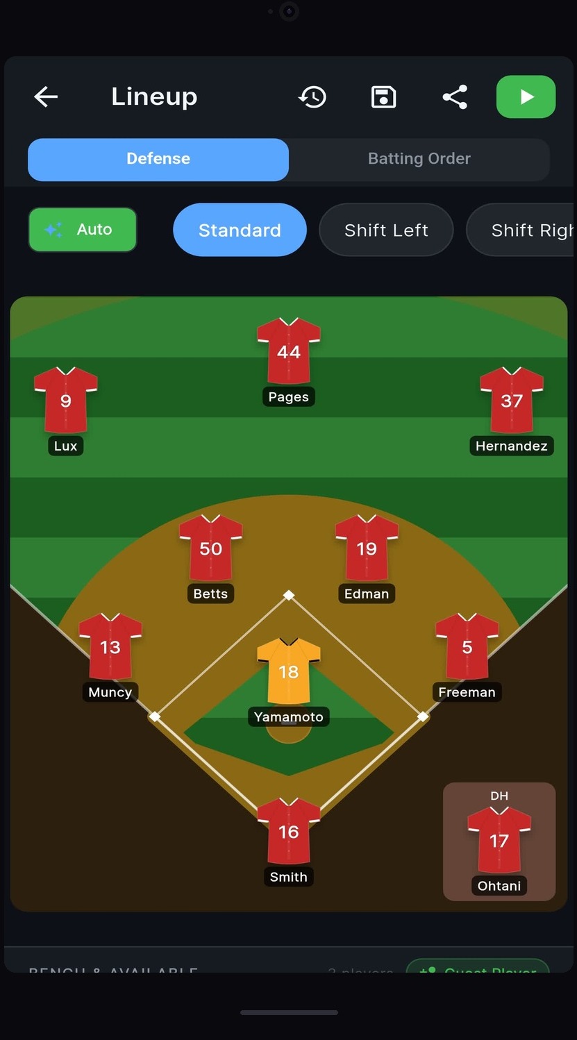 Lineup Builder
