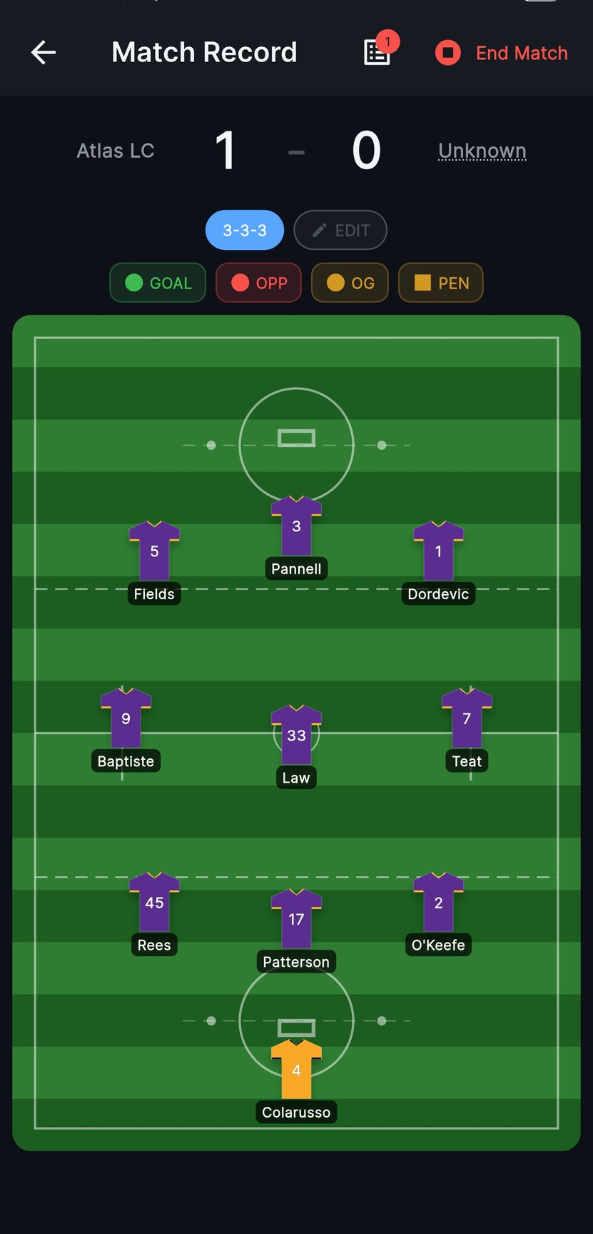 Live Match Tracking